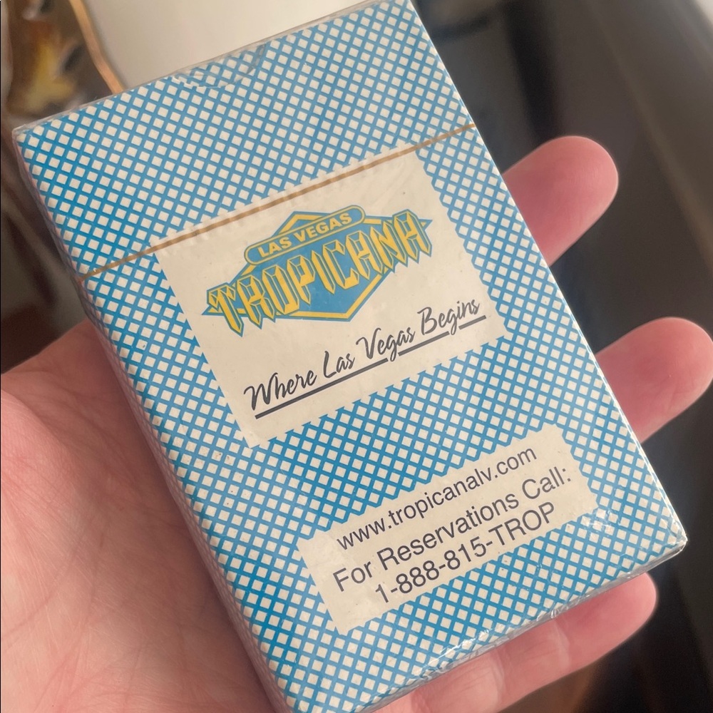 Authentic souvenir playing cards from the iconic Tropicana Las Vegas